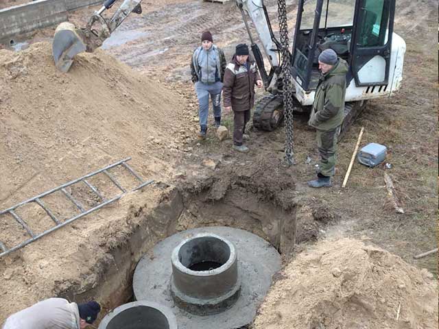 Монтаж Ж\Б септика